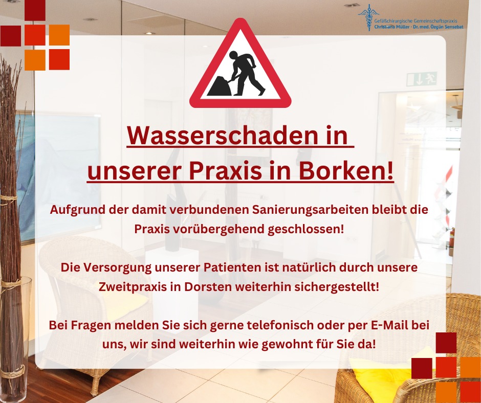 Wasserschaden in unserer Borkener Praxis